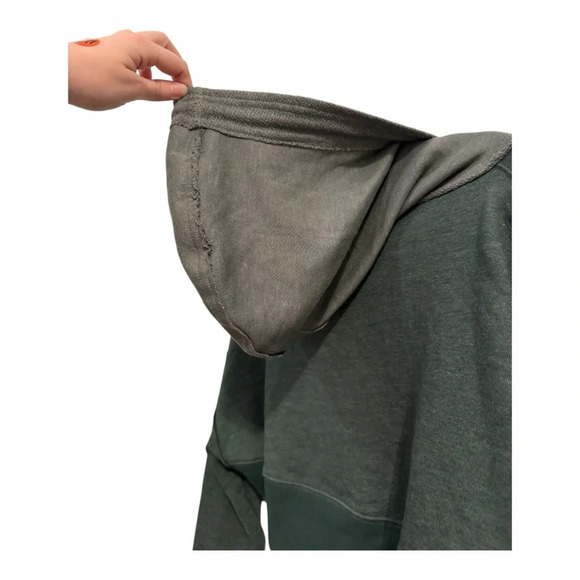 FREE PEOPLE Charmed Cropped Sweatshirt Multicolor Green Size XS - Picture 7 of 9